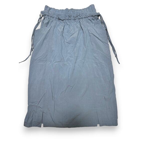 Current Air Los Angeles Midi Paperbag Dusty Blue Elastic Waistband Size Small - Picture 1 of 9